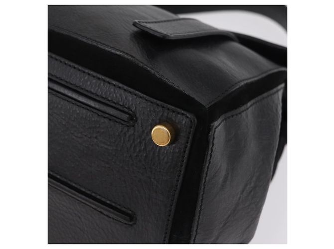 Autre Marque Saint Laurent Muse Two Bolso de Mano Cuero Negro - vista 13