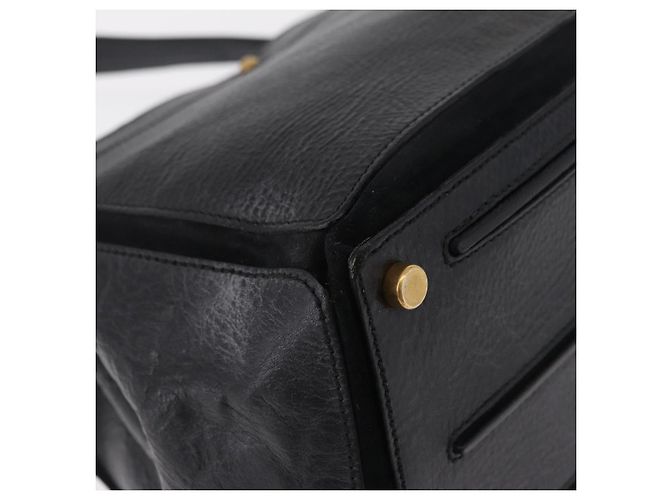Autre Marque Saint Laurent Muse Two Bolso de Mano Cuero Negro - vista 14