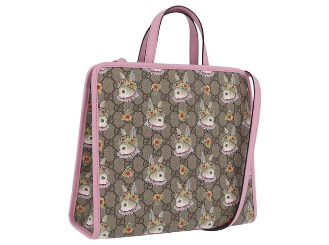 Gucci x Higuchi Yuuko Borsa a mano Rosa GG Supreme - vista 2