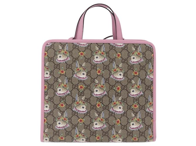 Gucci x Higuchi Yuuko Borsa a mano Rosa GG Supreme - vista 3