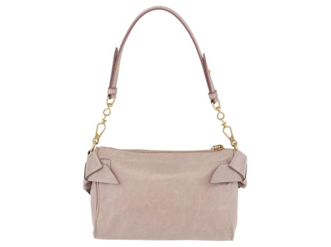 Miu Miu Borsa a tracolla Vitellolux Rosa e Oro - vista 3