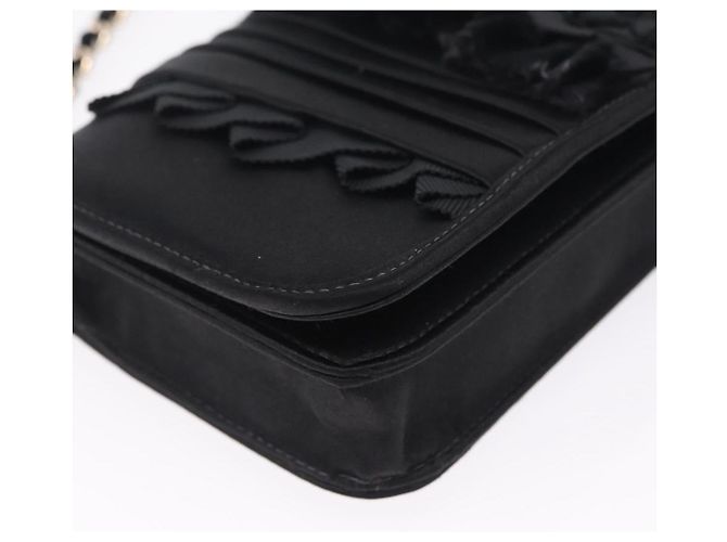 Chanel Borsa a tracolla raso nero - vista 11