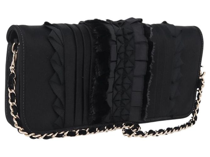 Chanel Borsa a tracolla raso nero - vista 2