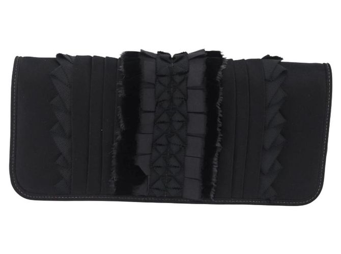 Chanel Borsa a tracolla raso nero - vista 3