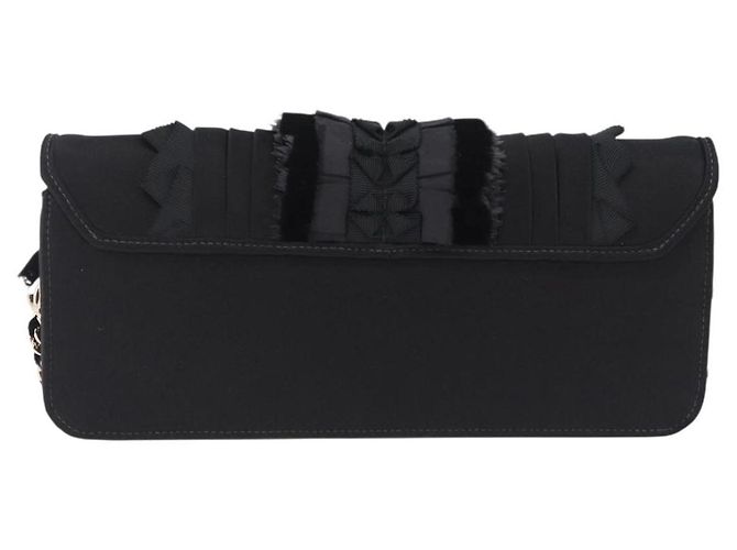 Chanel Borsa a tracolla raso nero - vista 4