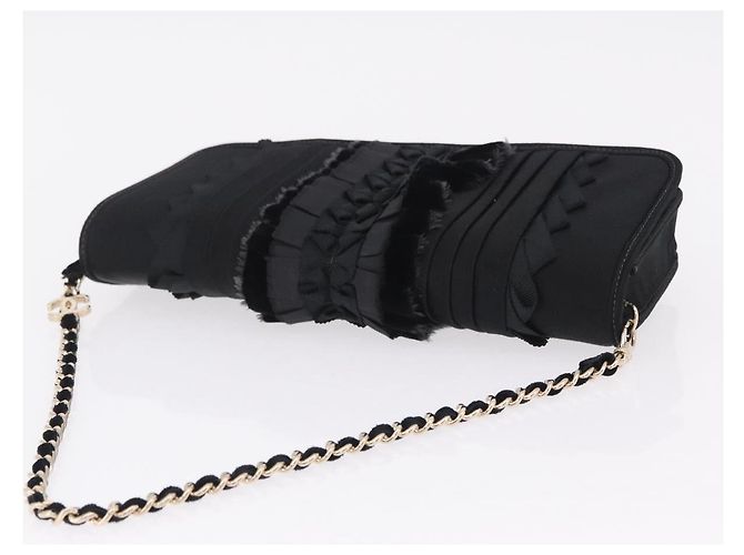 Chanel Borsa a tracolla raso nero - vista 7