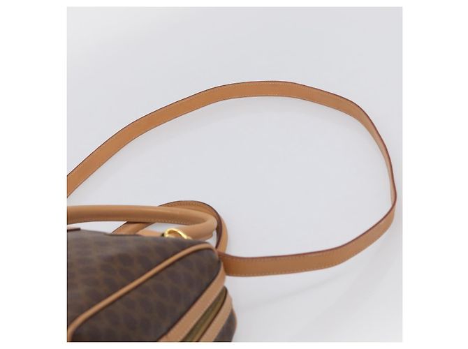 Céline Macadam Canvas Boston Bag Braun Leder - Ansicht 11