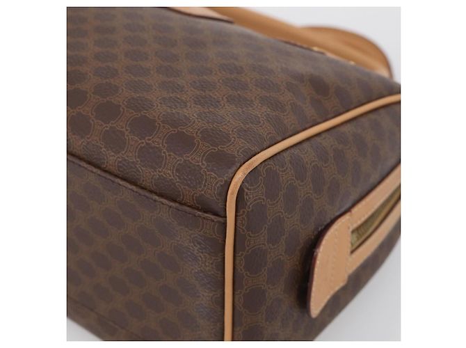 Céline Macadam Canvas Boston Bag Braun Leder - Ansicht 13