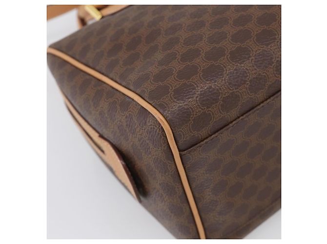 Céline Macadam Canvas Boston Bag Braun Leder - Ansicht 16