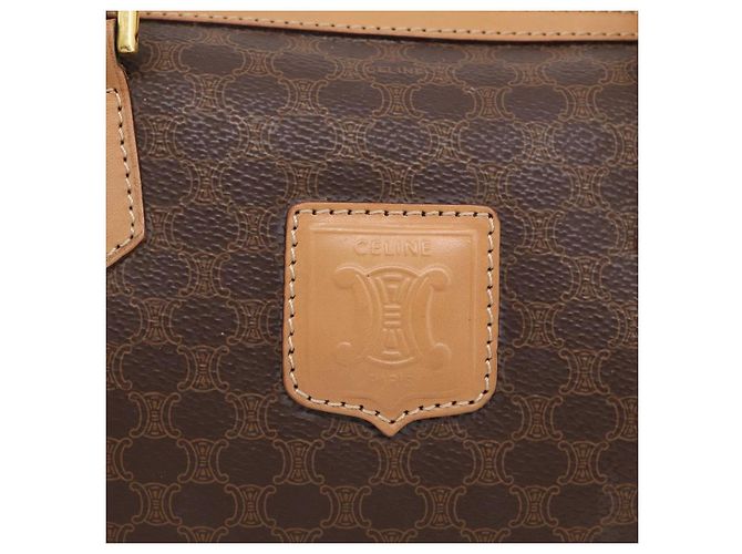 Céline Macadam Canvas Boston Bag Braun Leder - Ansicht 18