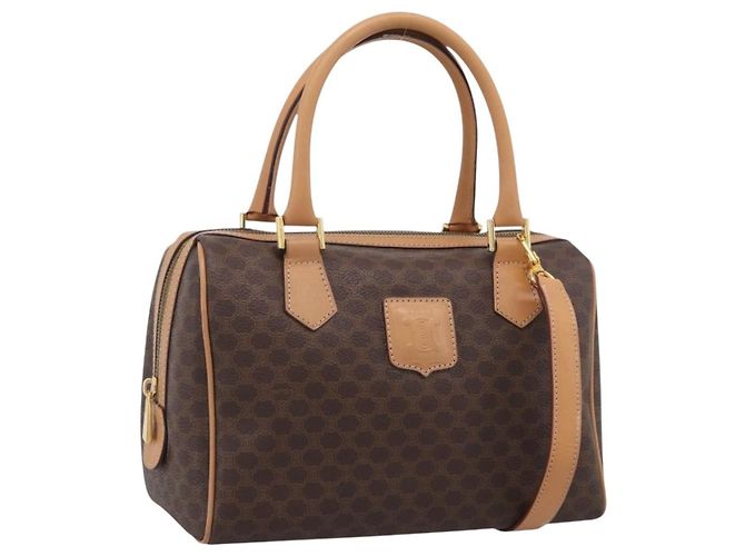 Céline Macadam Canvas Boston Bag Braun Leder - Ansicht 2