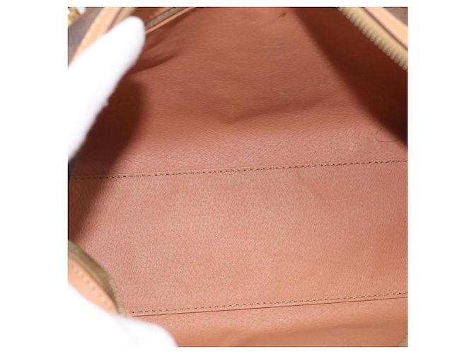 Céline Macadam Canvas Boston Bag Braun Leder - Ansicht 20