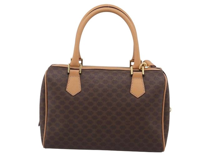 Céline Macadam Canvas Boston Bag Braun Leder - Ansicht 3