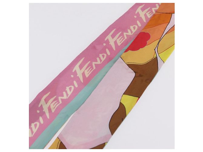 Fendi Twilly in Seta Multicolore - vista 10