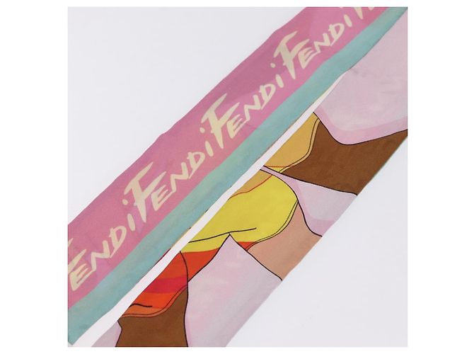 Fendi Twilly in Seta Multicolore - vista 9