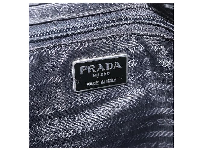 Prada Bolso Nylon Negro Cadena Plástico - vista 15