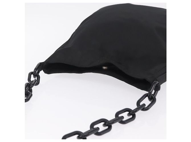 Prada Bolso Nylon Negro Cadena Plástico - vista 6