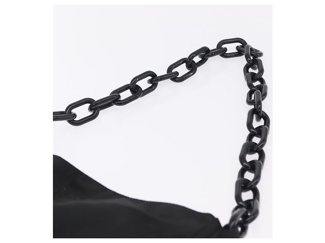 Prada Bolso Nylon Negro Cadena Plástico - vista 8