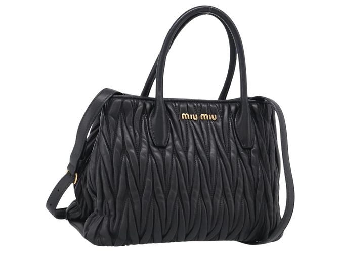 Miu Miu Matelassé Borsa a mano Pelle Nera - vista 2