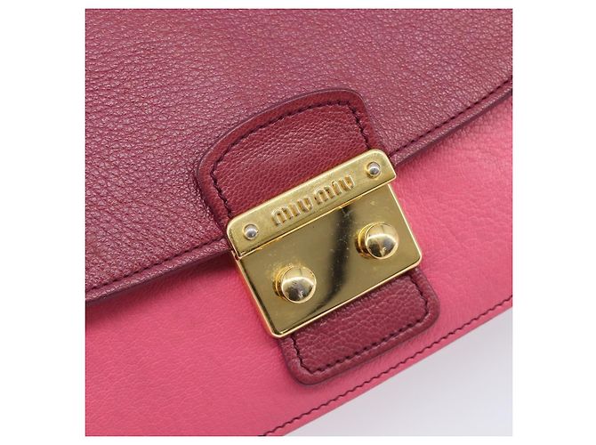 Borsa a tracolla Miu Miu Madras Rosa - vista 18