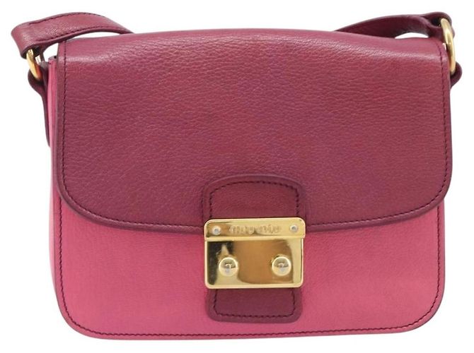 Borsa a tracolla Miu Miu Madras Rosa - vista 2