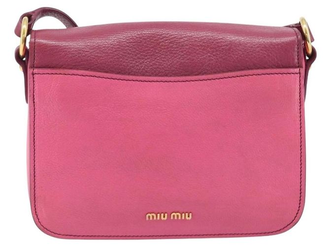 Borsa a tracolla Miu Miu Madras Rosa - vista 3