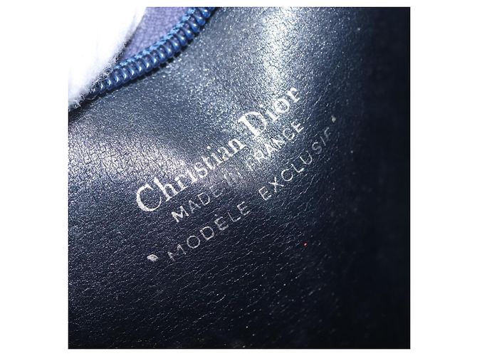 Borsa a tracolla Dior Trotter Tela Navy - vista 20