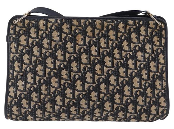 Borsa a tracolla Dior Trotter Tela Navy - vista 4