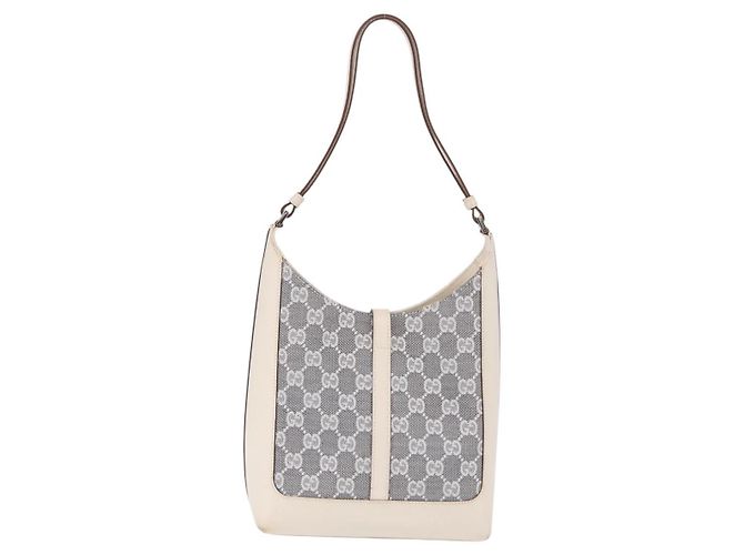 Gucci Jackie Borsa a spalla GG Canvas Grigio Argento - vista 3