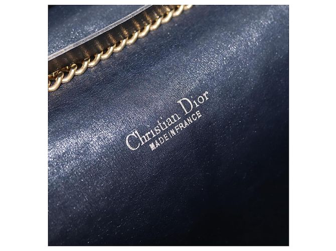 Borsa a tracolla Christian Dior Trotter in tela blu navy - vista 19