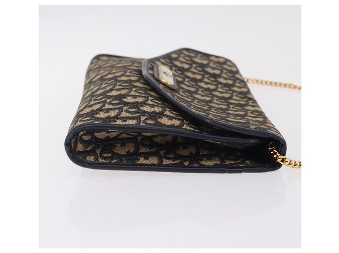 Borsa a tracolla Christian Dior Trotter in tela blu navy - vista 5