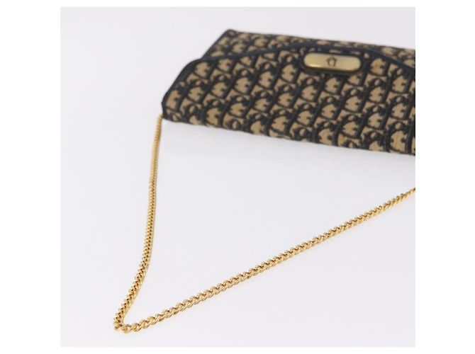 Borsa a tracolla Christian Dior Trotter in tela blu navy - vista 8