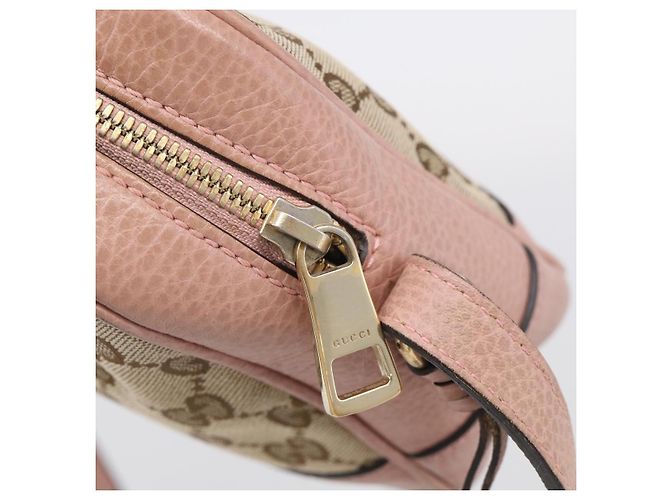 Gucci Borsa a tracolla GG Supreme Beige e Oro - vista 14