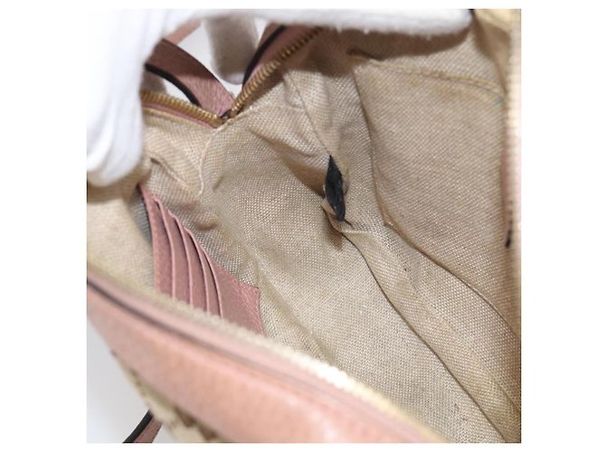 Gucci Borsa a tracolla GG Supreme Beige e Oro - vista 18