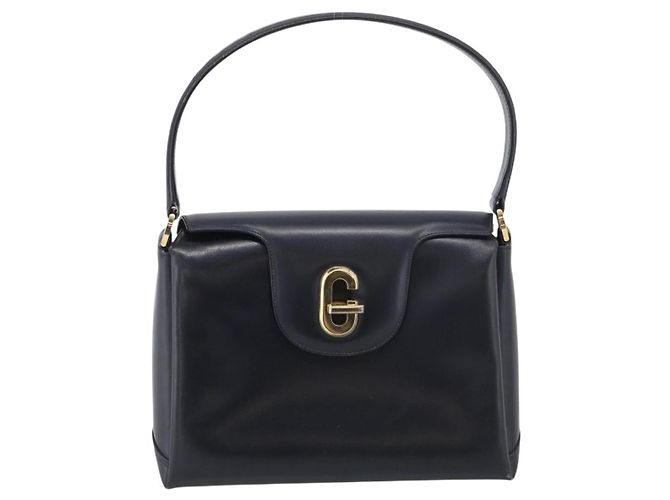 GUCCI Sac à main en cuir noir ton or Auth 211014 - Jerrillo - vue 2