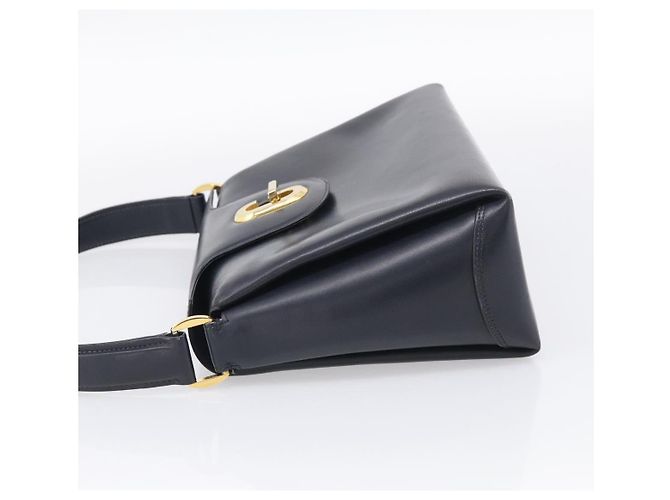 GUCCI Sac à main en cuir noir ton or Auth 211014 - Jerrillo - vue 4