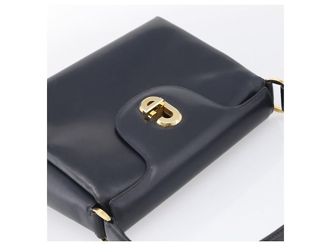 GUCCI Sac à main en cuir noir ton or Auth 211014 - Jerrillo - vue 6