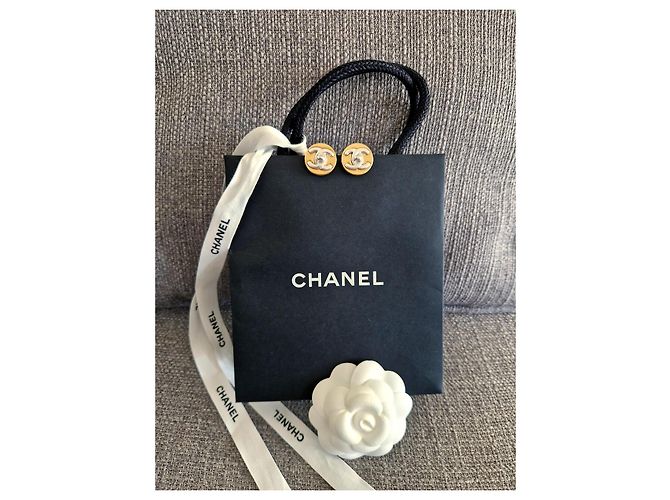 Orecchini a clip Chanel Timeless Oro e Argento (1997) - vista 2