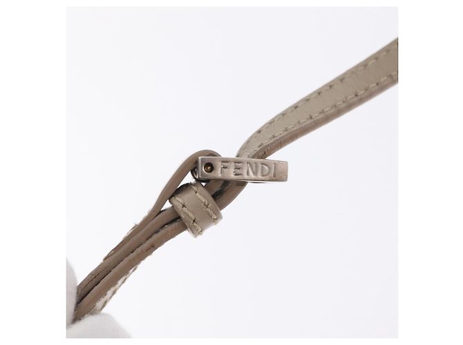 FENDI Zucchino Canvas Shoulder Bag Beige Silver 8BT075 Auth 211031 - Jerrillo - vista 18