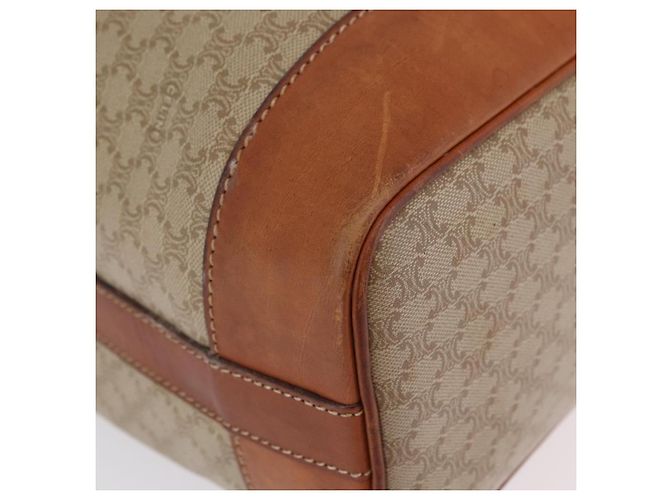 Céline CELINE Macadam Shoulder Bag PVC Beige Gold Tone Auth 211036 - Jerrillo - vista 11
