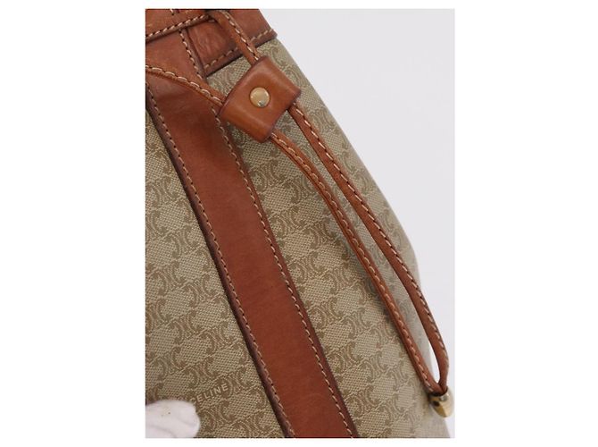 Céline CELINE Macadam Shoulder Bag PVC Beige Gold Tone Auth 211036 - Jerrillo - vista 15