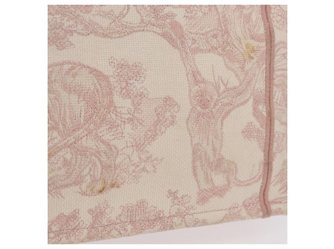 Sac Christian Dior Book Tote en toile rose authentique 211809V - Jerrillo - vue 12