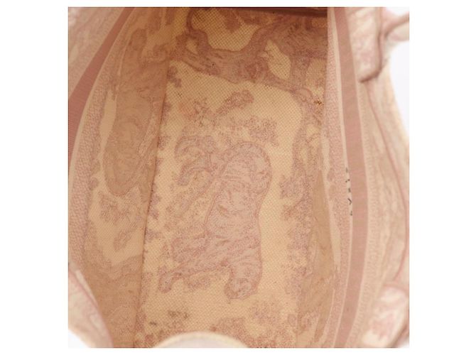Sac Christian Dior Book Tote en toile rose authentique 211809V - Jerrillo - vue 19