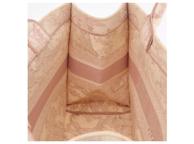 Sac Christian Dior Book Tote en toile rose authentique 211809V - Jerrillo - vue 20
