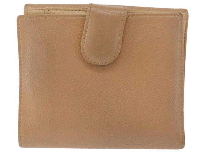 CHANEL Wallet Caviar Skin Beige CC Auth 211073 - Jerrillo - vista 3