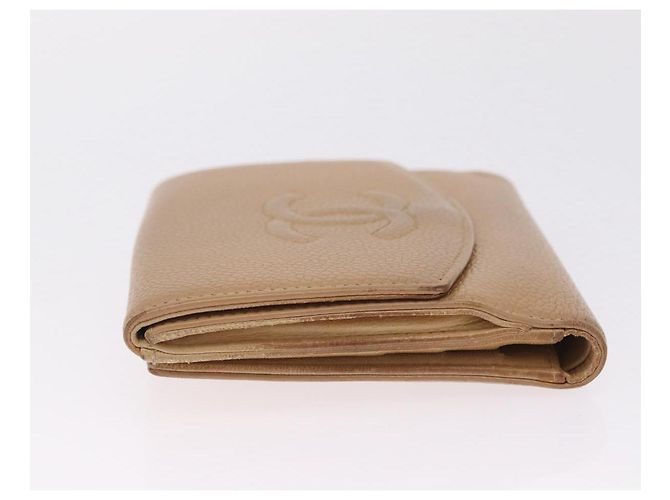 CHANEL Wallet Caviar Skin Beige CC Auth 211073 - Jerrillo - vista 5