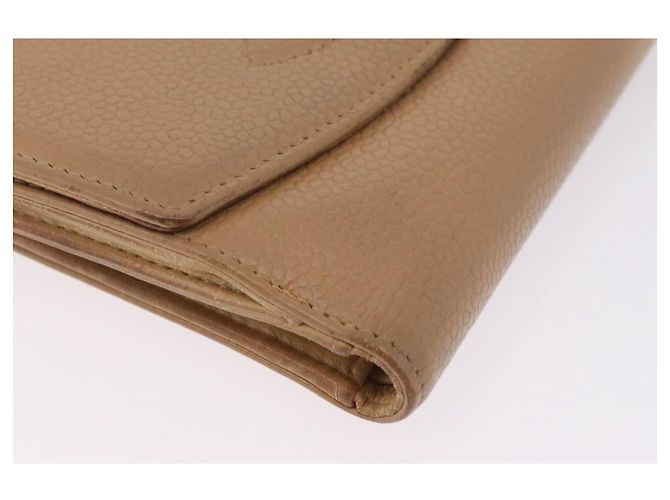 CHANEL Wallet Caviar Skin Beige CC Auth 211073 - Jerrillo - vista 8
