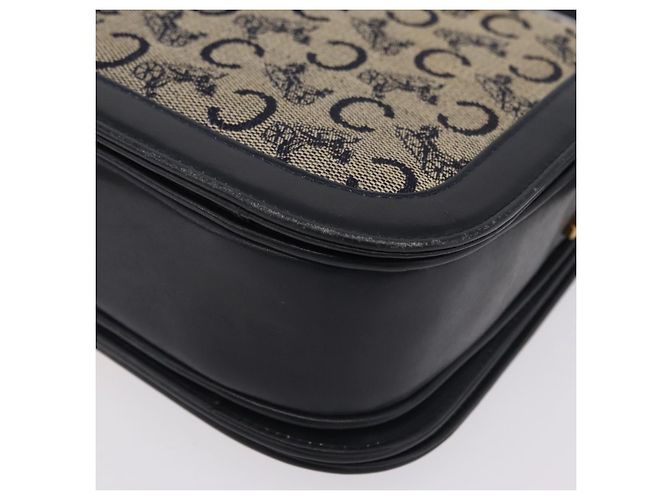 Céline CELINE C Macadam Canvas Schultertasche Navy Gold Auth 209321 - Jerrillo - Ansicht 14