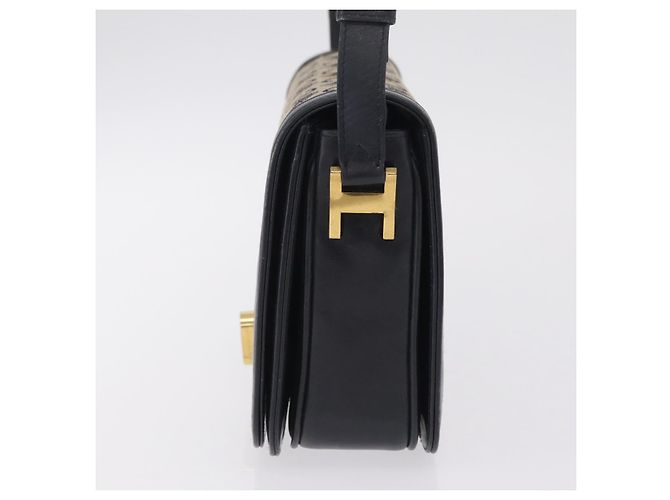 Céline CELINE C Macadam Canvas Schultertasche Navy Gold Auth 209321 - Jerrillo - Ansicht 5