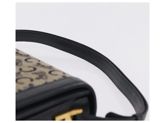 Céline CELINE C Macadam Canvas Schultertasche Navy Gold Auth 209321 - Jerrillo - Ansicht 9